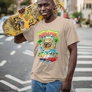 Sublime Long Beach CA Adult Natural T-shirt